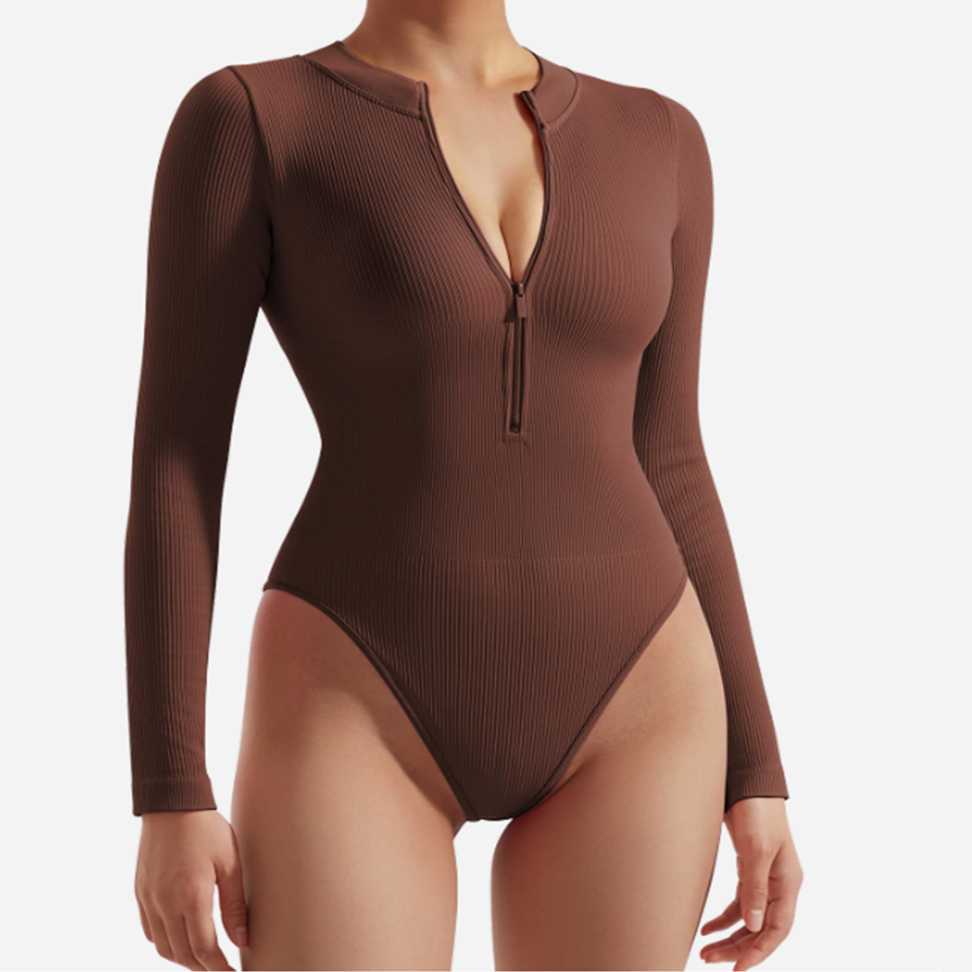 badrella | snatching zipper bodysuit